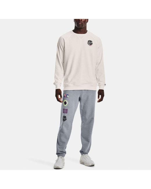 Under Armour White Logo Sweatshirt for men