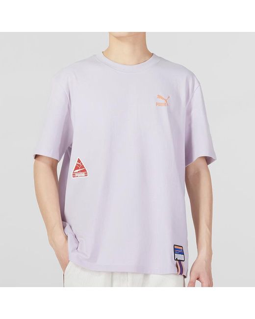 PUMA Purple Sportswear Logo Tee for men