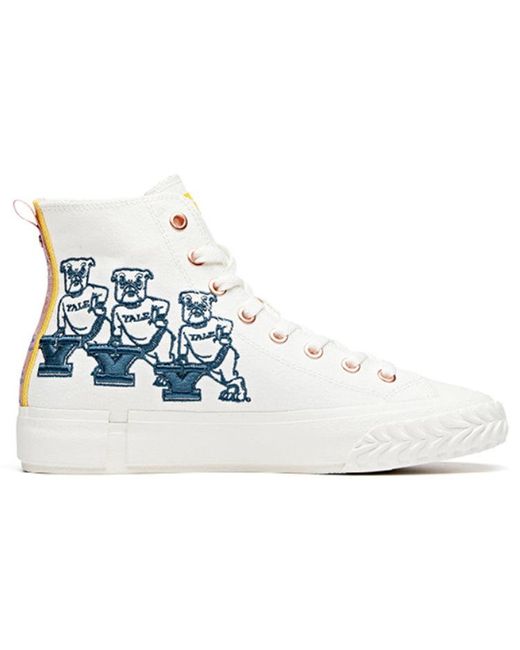 Anta White (Wmns) X Yale Hight Top Canvas Shoes 'Cream'