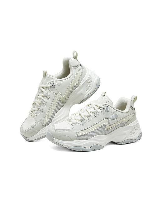 Skechers White D'Lites 4.0 Shoes Light' for men