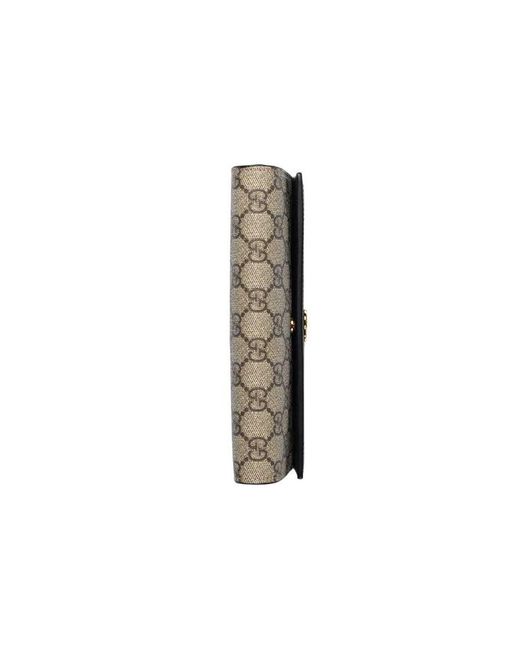Gucci Metallic (Wmns) Gg Marmont Chain Wallet Ebony'