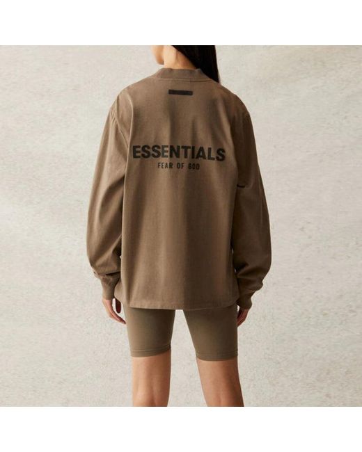 Fear Of God Gray Ss21 Long Sleeve T-Shirt 'Taupe' for men
