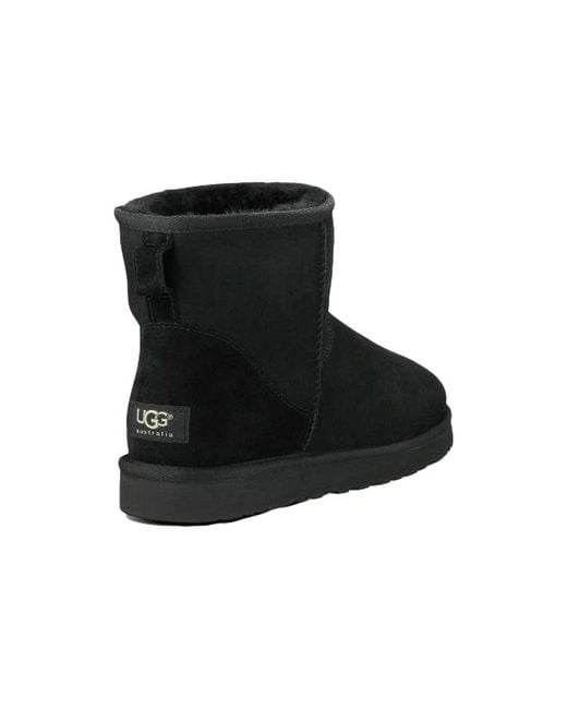 Ugg Black Classic Mini Fleece Lined Snow Boots for men