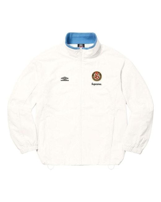 Supreme X Umbro Cotton Ripstop Track Jacket in White for Men | Lyst UK