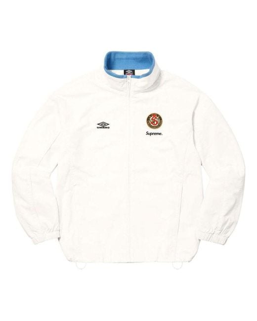 Supreme White X Umbro Cotton Ripstop Track Jacket for men