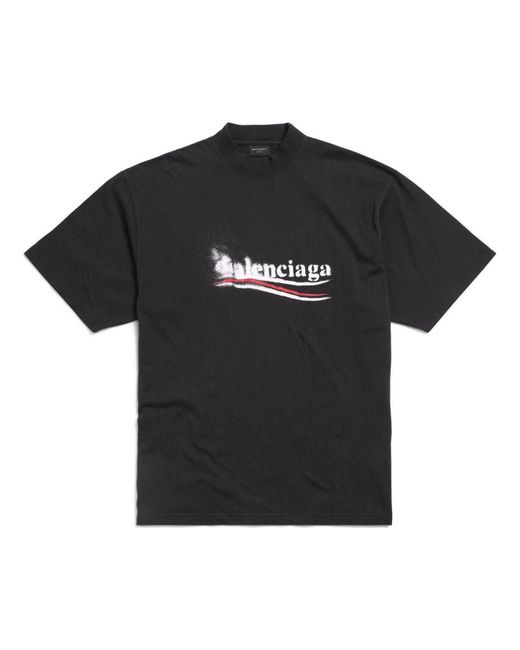 Balenciaga Black Political Stencil T-Shirt for men