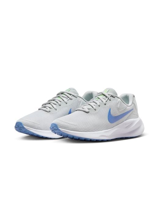 Nike Blue (Wmns) Revolution 7 Road Running Shoes 'Photon Dust Polar'