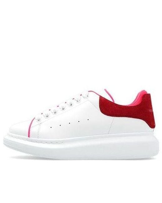 McQueen White (Wmns) Oversized Sneaker Velvet Fuchia'