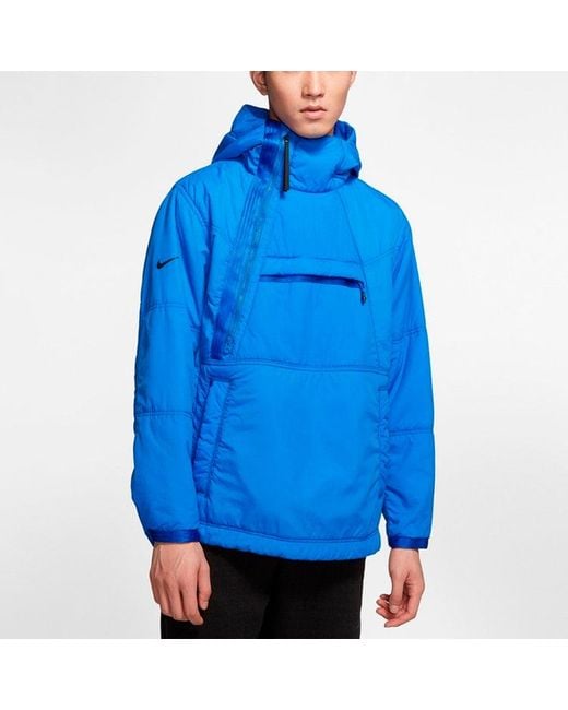 Nike Blue Sports Hooded Padded Jacket for men