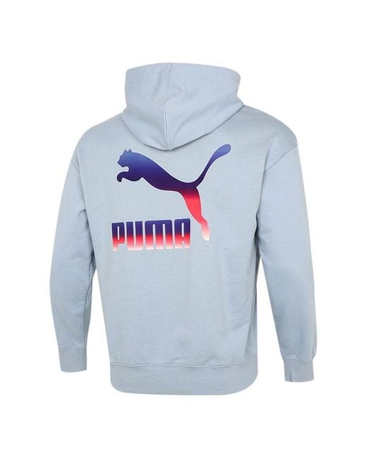 PUMA Blue Logo Hoodie 'Light' for men
