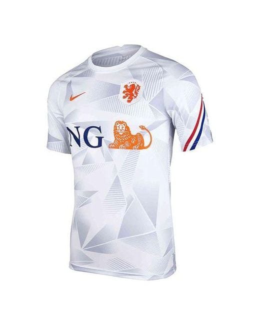 Nike Blue Netherlands National Team 20/21 Pre Match Jersey for men