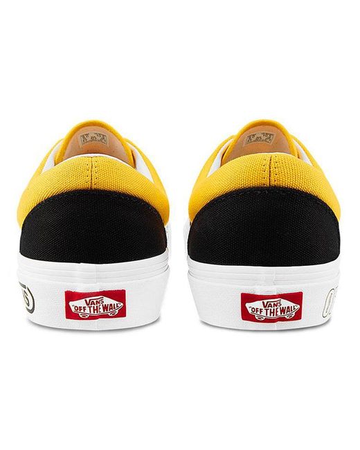 Vans Yellow Era Retro Casual Skate Shoes Splicing for men