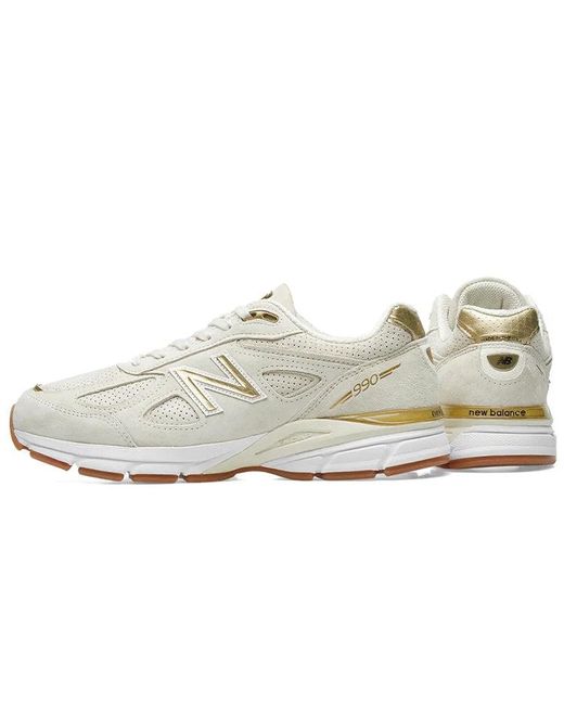 New Balance White 990v4 Made In Usa for men