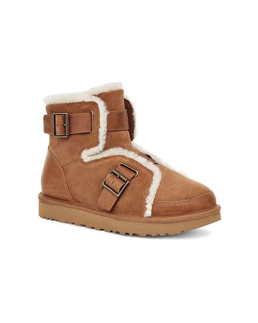 Ugg Brown (Wmns) Dune Mini Buckle Boot Fleece Lined