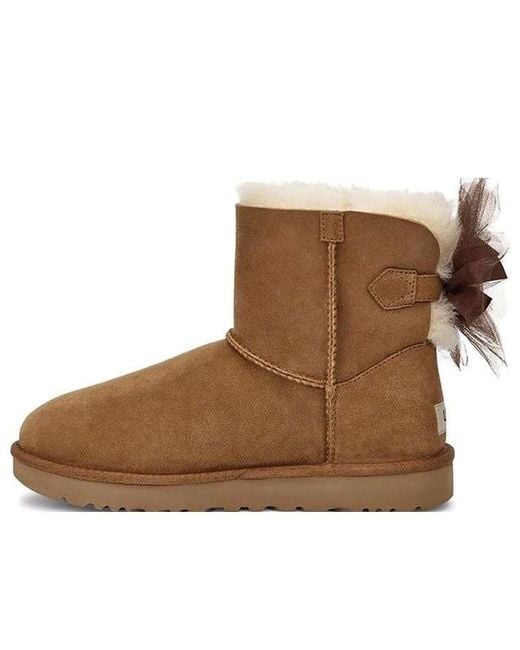 Ugg Brown (Wmns) Mini Bailey Tulle Bow