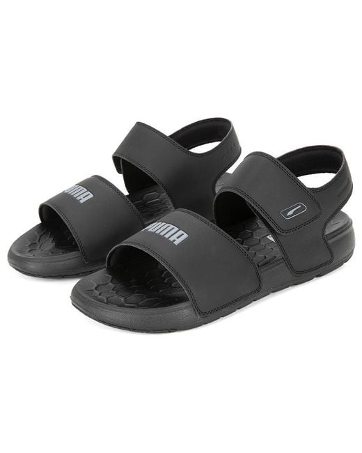 PUMA Black Softride Sandal Pure Tile' for men