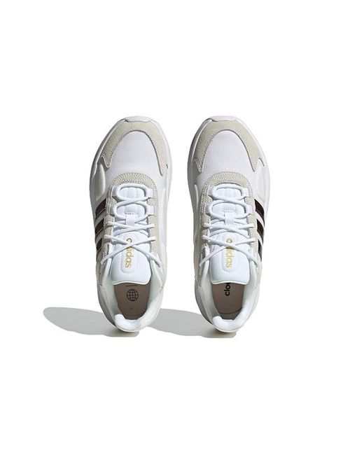 Adidas White (Wmns) Ozelle Cloudfoam Lifestyle Running Shoes 'Cloud Matte'