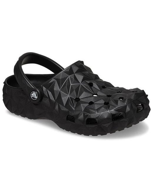 CROCSTM Black Classic Geometric Clogs