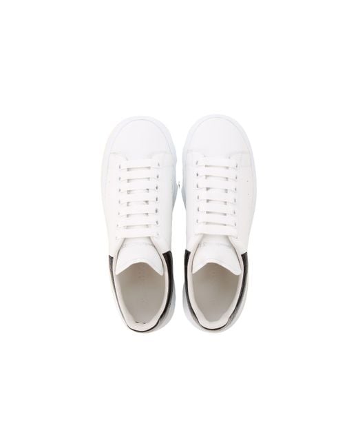 McQueen White Oversized Sneaker Crocodile' for men