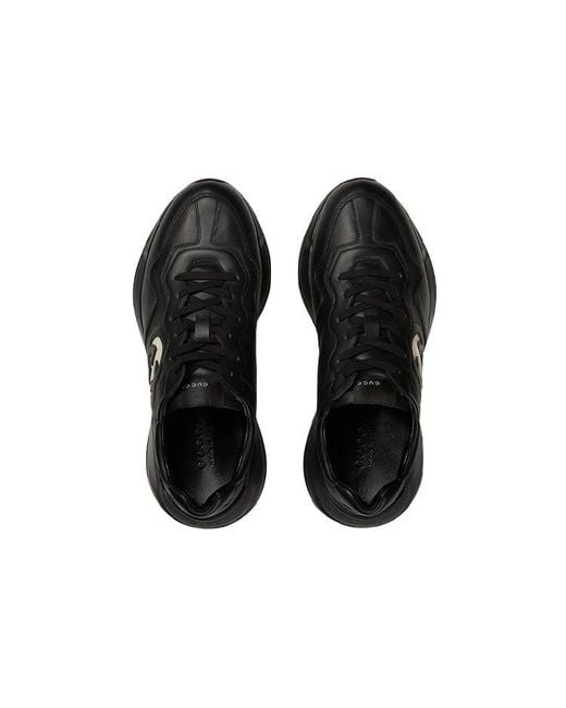 Gucci Black Rhyton 'Interlocking G for men