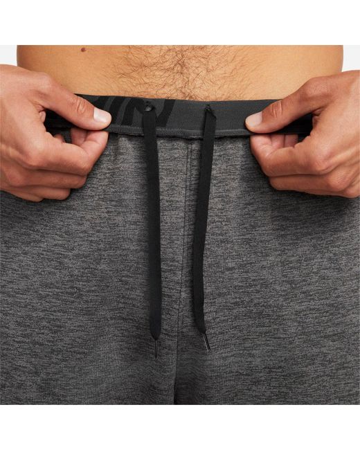 Nike Gray Therma-Fit Open Hem Fitness Pants 'Dark' for men