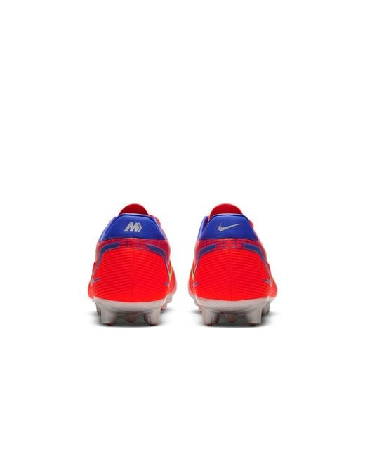 Nike Red Mecurial Vapor 14 Academy Hg Hard Ground Cleats 'Bright Crimson Burst' for men