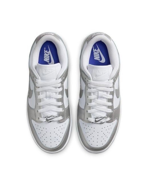 Nike White (Wmns) Dunk Low 'Metallic'