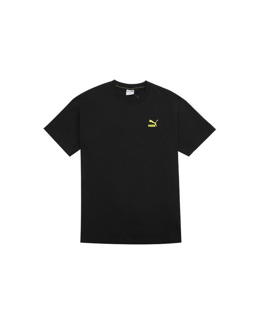 PUMA Black Slogan Sportswear Tee for men