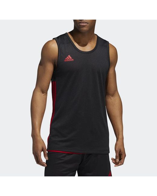 Adidas Black Basketball Training Casual Breathable Knitted Vest for men