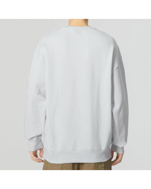 PUMA White Team Badge Crew Sweater for men
