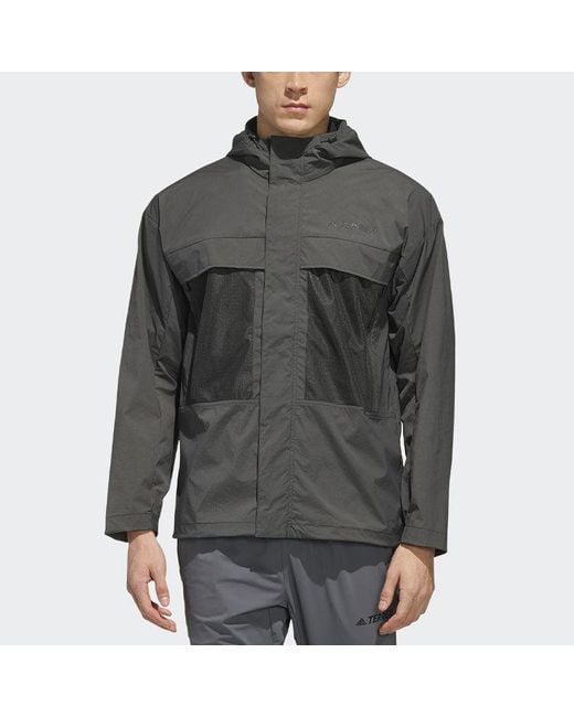 Adidas Gray Outdoor Casual Sports Hooded Jacket for men