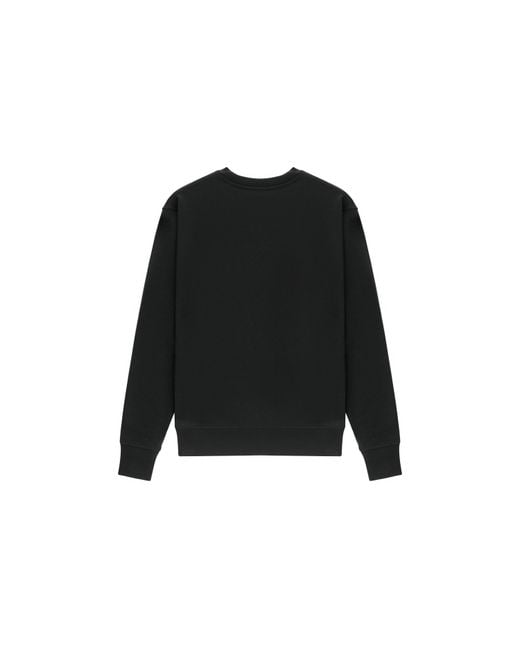New Balance Black Essentials Stacked Logo French Terry Crewneck Asia Sizing for men