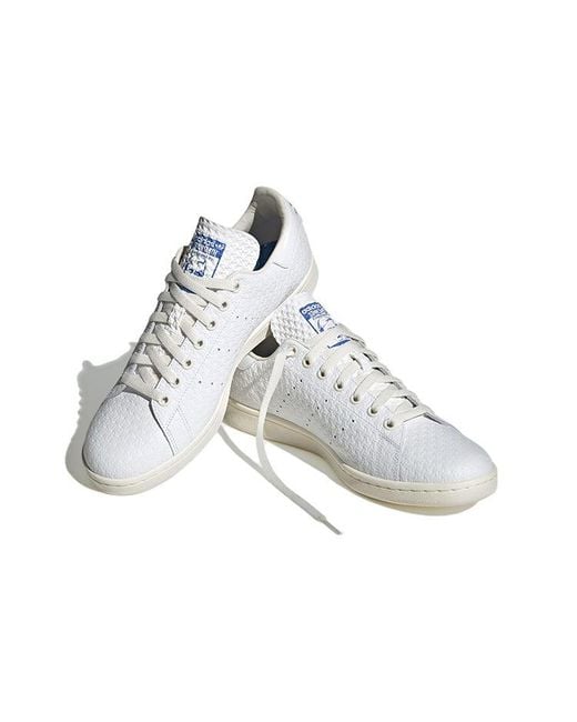 Adidas White Stan Smith 'Debossed Geometric Print' for men