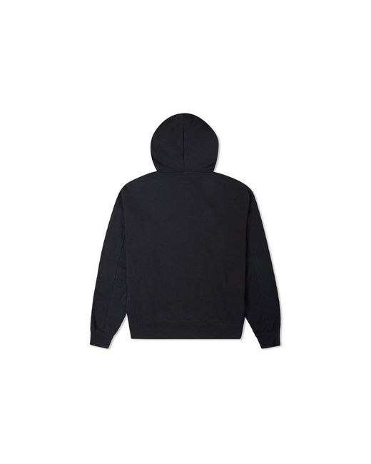 Converse Blue (Wmns) Contrasting Colors Alphabet Embroidered Knit Hoodie