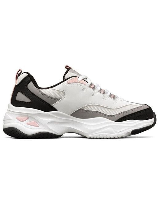 Skechers White (Wmns) D'Lites Low-Dad Shoes