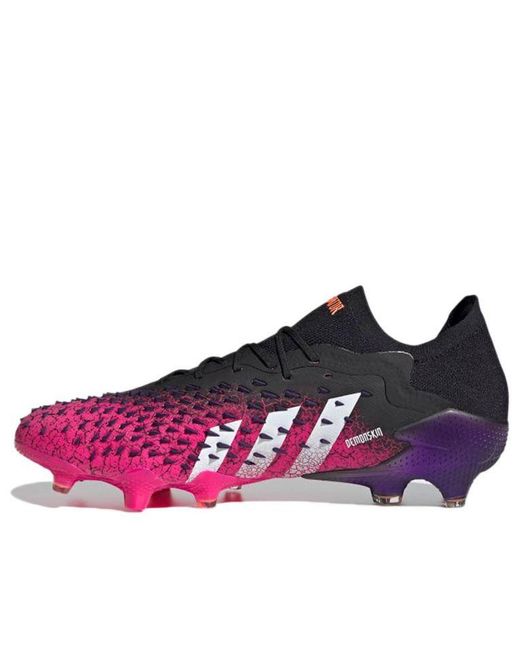 Adidas Purple Predator Freak.1 Fg Demonskin Tee Shock' for men