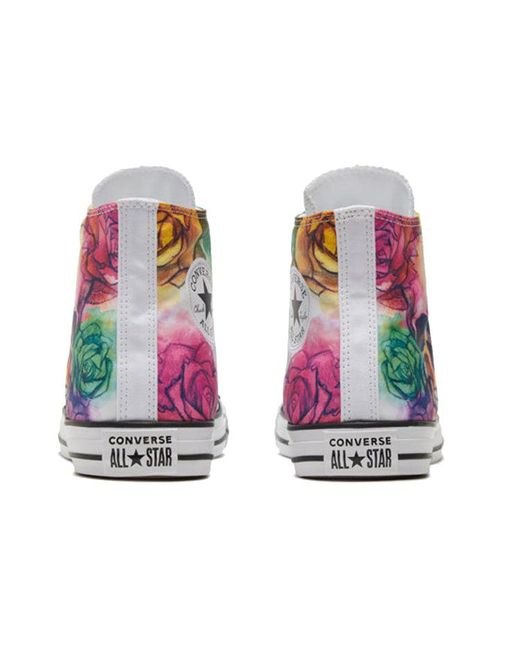 Converse Blue Chuck Taylor All Star High Top Skull And Roses for men