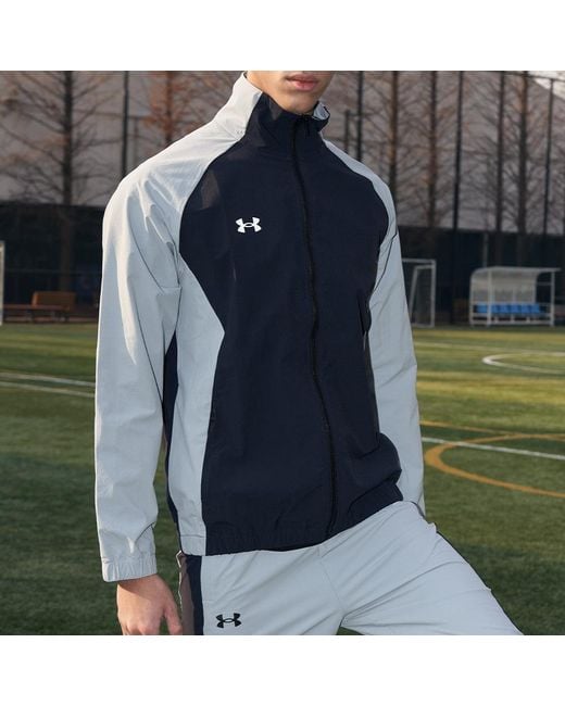 Under Armour Blue Sportstyle Woven Full Zip Jacket for men