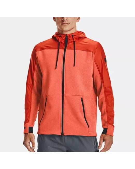 Under Armour Red Coldgear Swacket Jacket 'Coral' for men