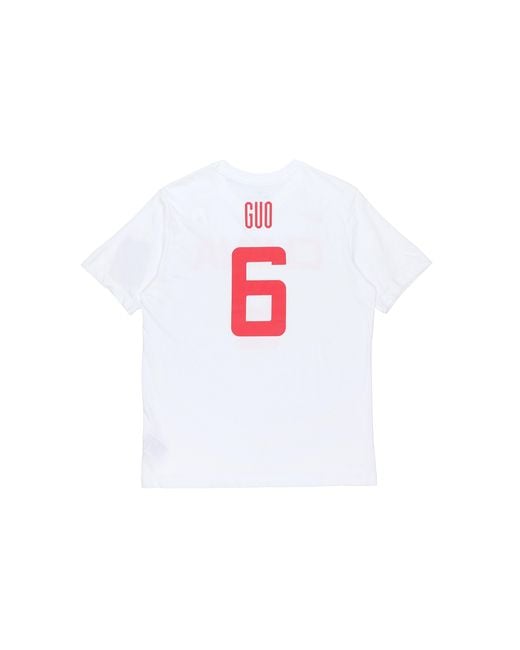 Nike White Dri-Fit Short Sleeve Athleisure Casual Sports Round Neck for men