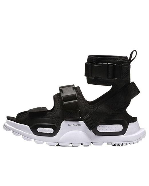 Li-ning Black Platform Paris Fashion Week Catwalk Series Sandals for men