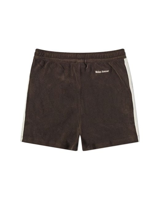 Adidas Black X Wales Bonner Towel Short 'Dark' for men
