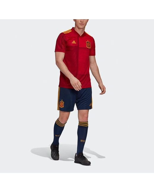 Adidas Blue Fef H Sho Spanish National Team Home Soccer/Football Sports Shorts for men