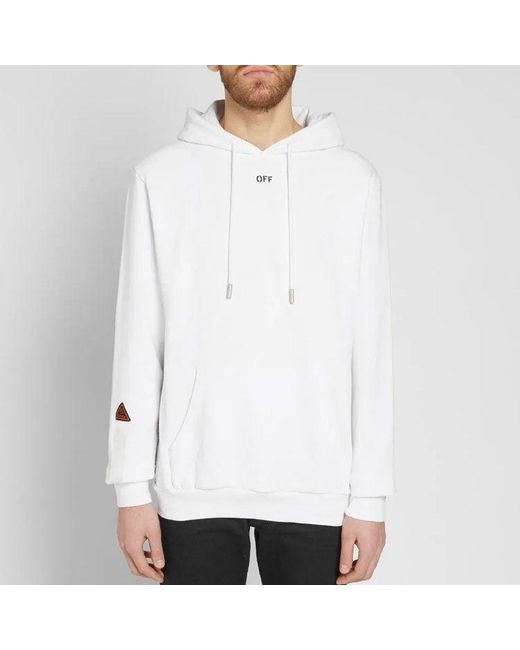 Off-White c/o Virgil Abloh White Ss21 Hooded Logo Printing Long Sleeves Loose Fit for men