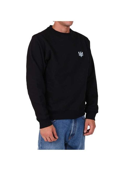 Dior Black And Shawn Stussy Bee Embroidered Oversized Sweatshirt For for men