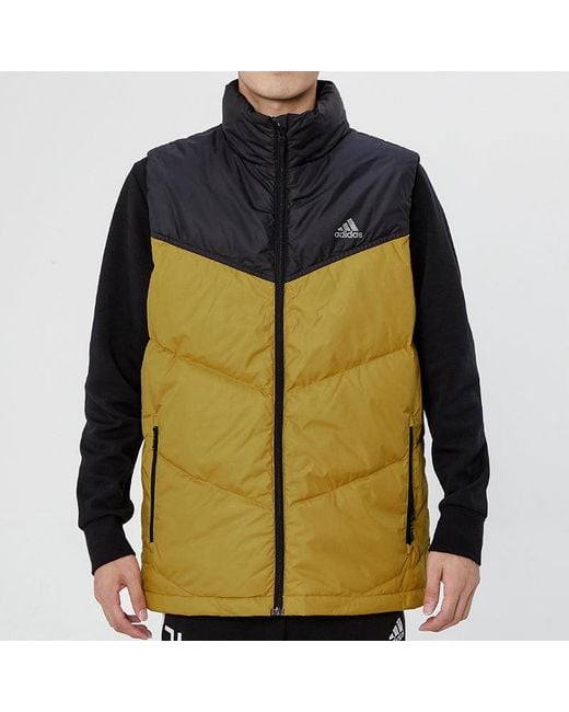 Adidas Yellow Down Padded Vest Jacket for men