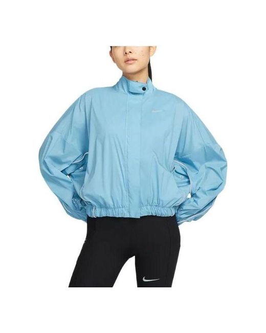 Nike Blue (Wmns) Windbreaker Run Division Jacket Asia Sizing