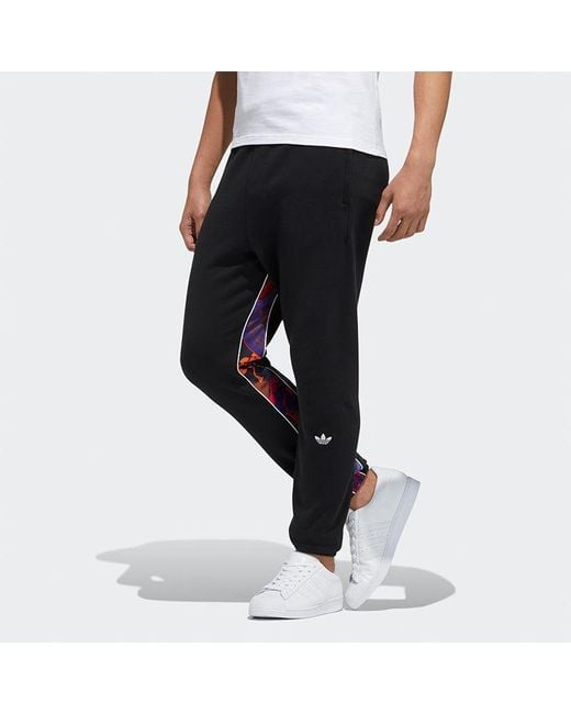 Adidas Black Originals Cny Pant New Year Stitching Printed Pants for men