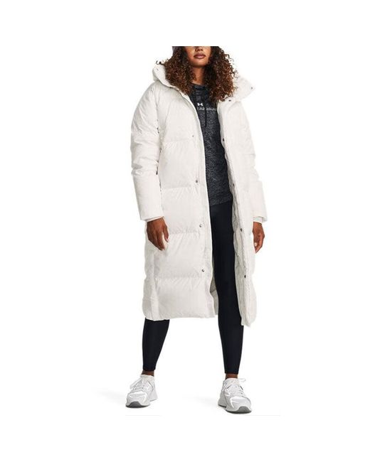 Under Armour White (Wmns) Coldgear Infrared Long Puffer Jacket