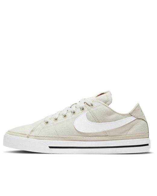 Nike White (Wmns) Court Legacy Canvas 'Light Bone'